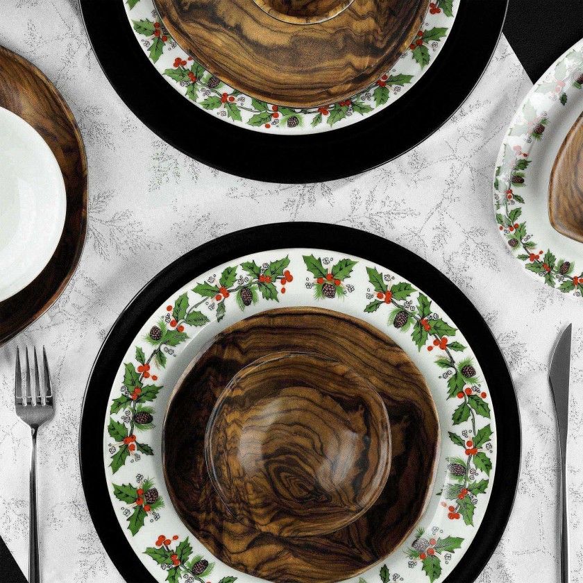 Prato Porcelana Azevinho Sopa Redondo 22cm Prato Porcelana Azevinho Sopa Redondo 22cm