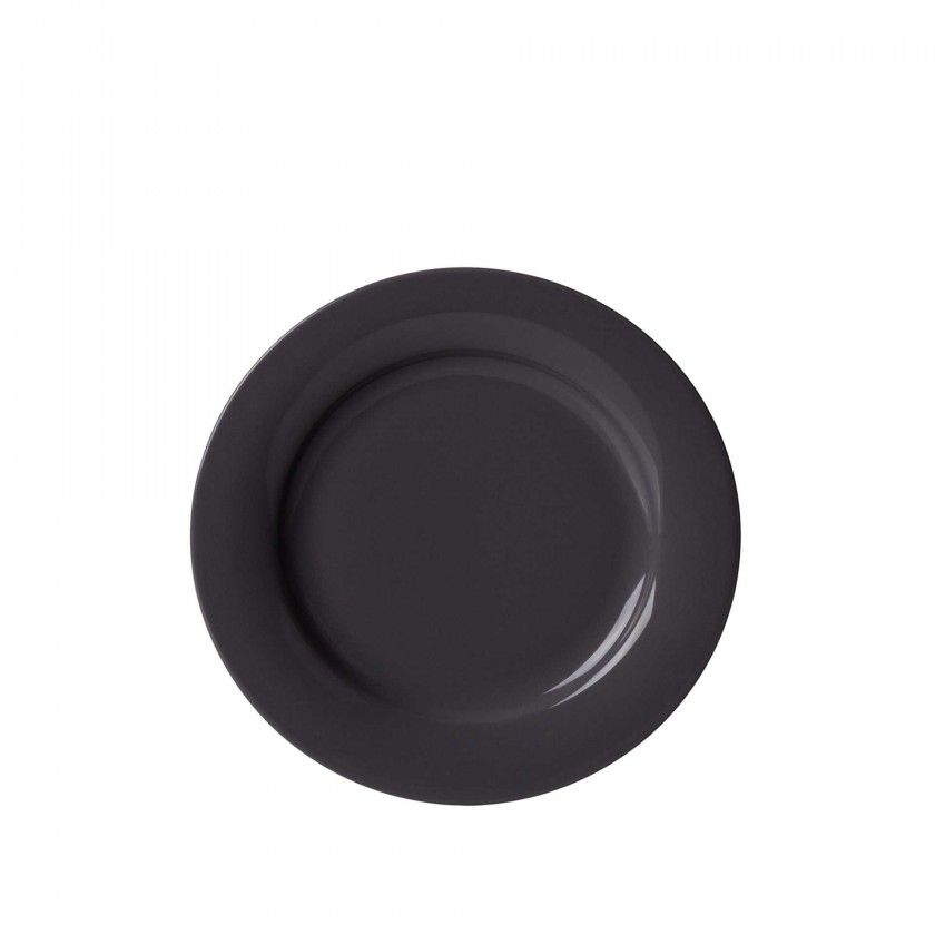 Prato Sobremesa Cinza Escuro Ø22.5CM Prato Sobremesa Cinza Escuro Ø22.5CM