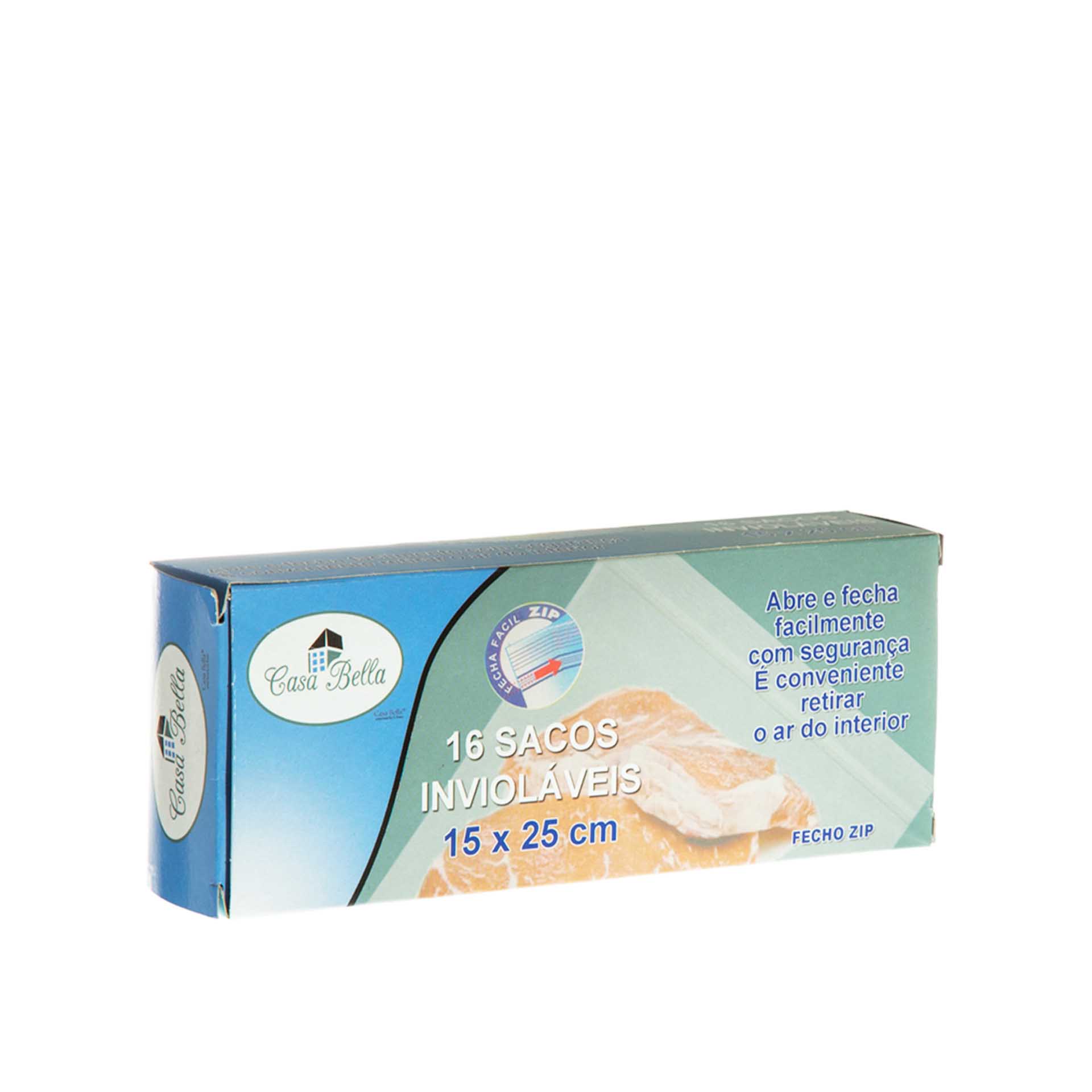 Saco Conservação com Zip 15X25cm Pack 16
