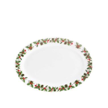 Travessa Porcelana Azevinho Oval