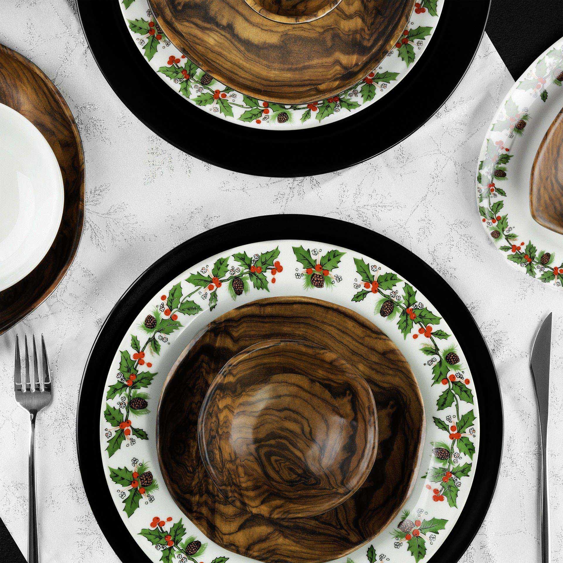 Tigela Porcelana Azevinho Redondo 14.5X8.5cm