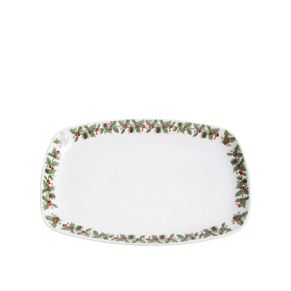 Travessa Porcelana Azevinho Retangular