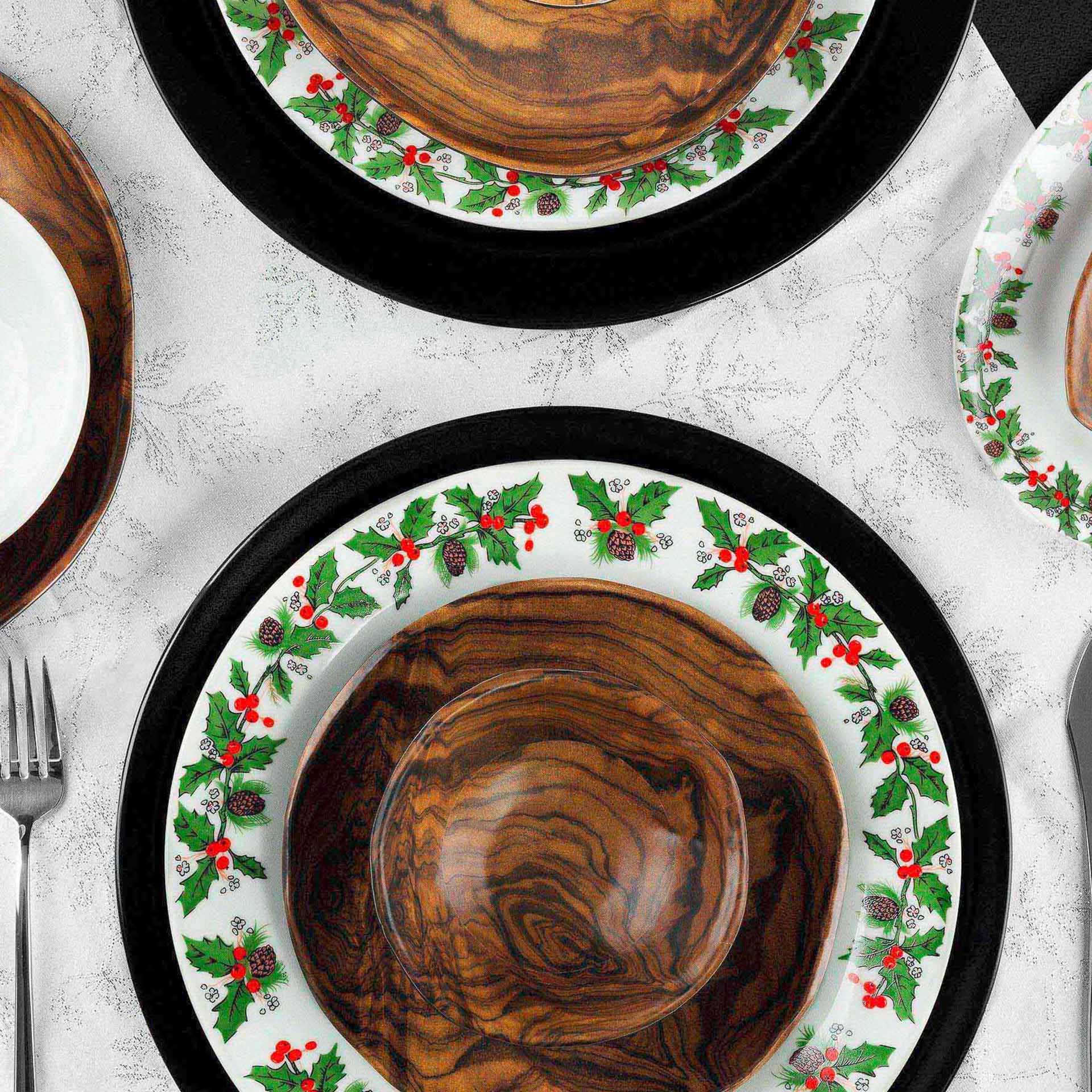 Chávena Café Porcelana Azevinho 12.5cm Pack 6