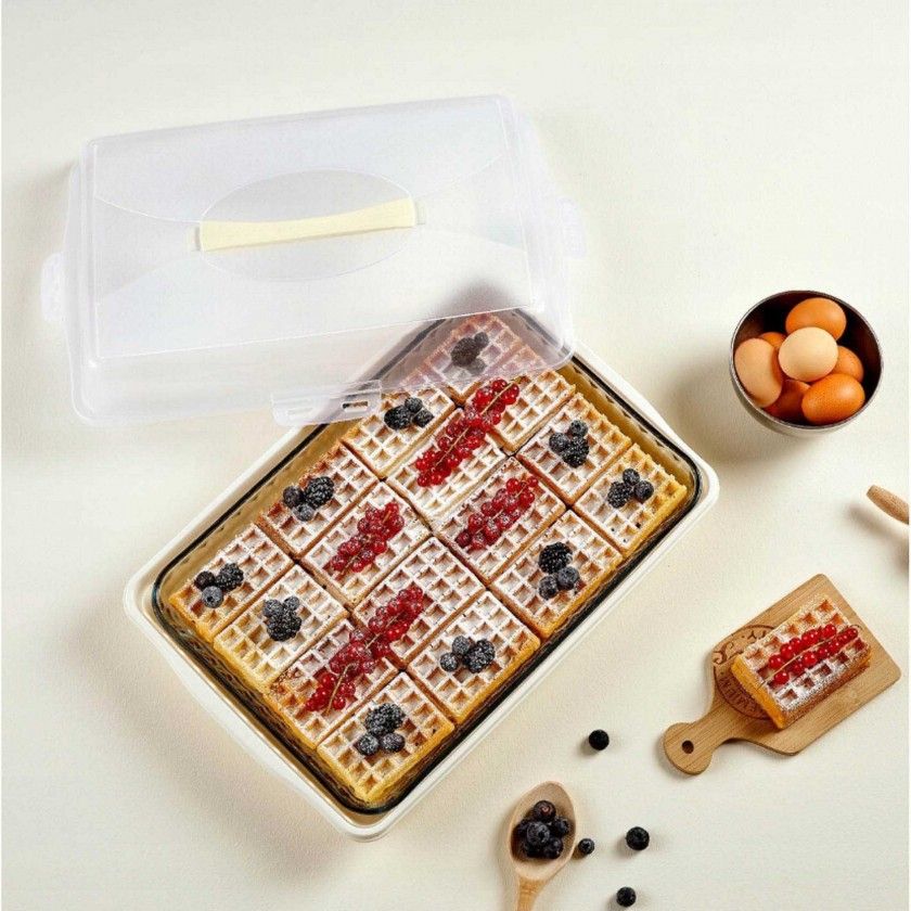 Boleira Plstica com Tampa Retangular 44X30X10cm