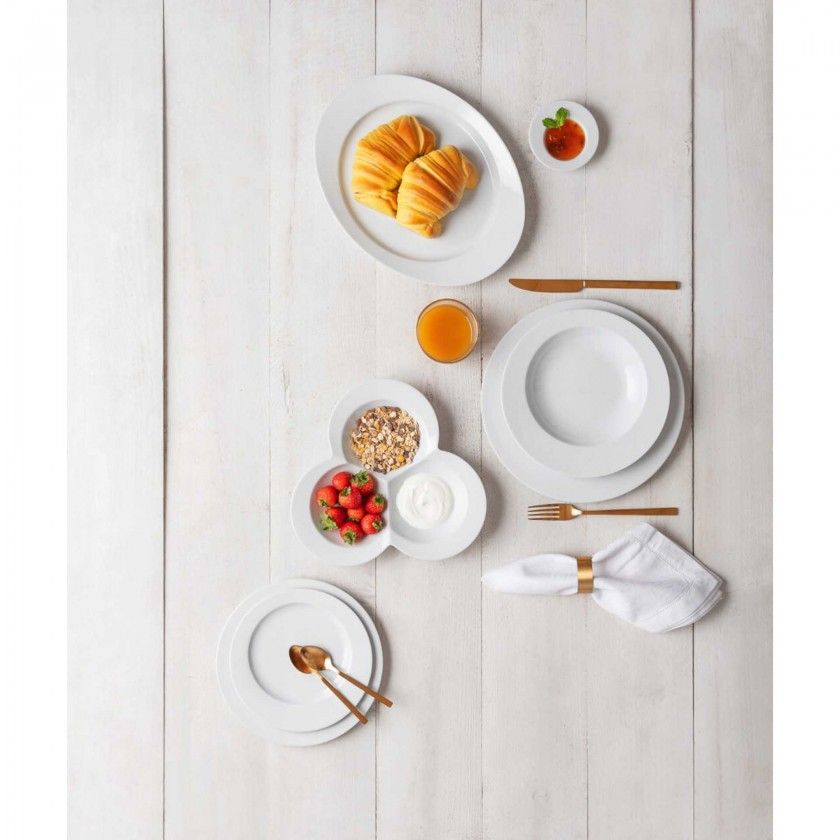 Travessa Eclipse Oval Branco