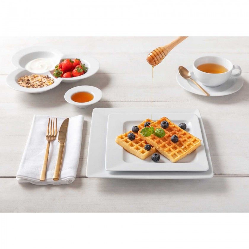 Prato Raso Eclipse Quadrado Branco