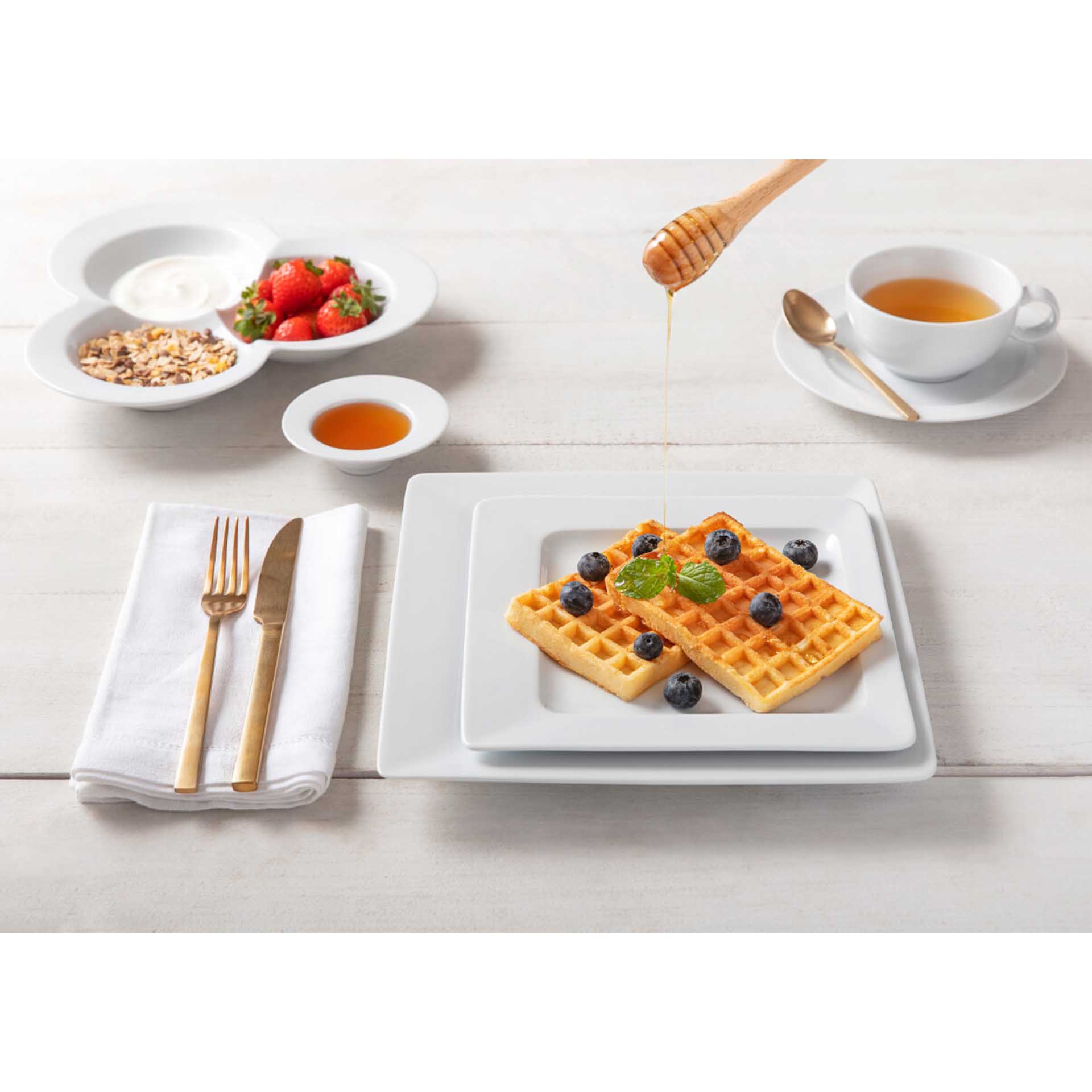 Prato Raso Eclipse Quadrado Branco