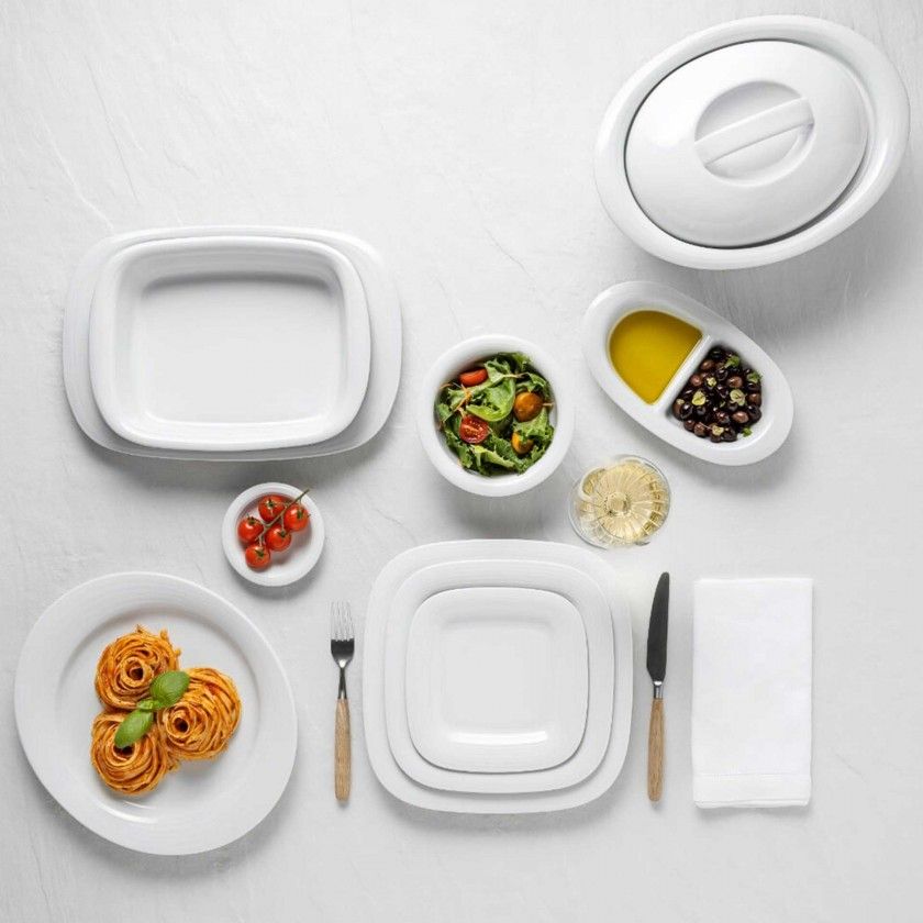 Saladeira Duo Oval Branco 33X30CM Saladeira Duo Oval Branco 33X30CM