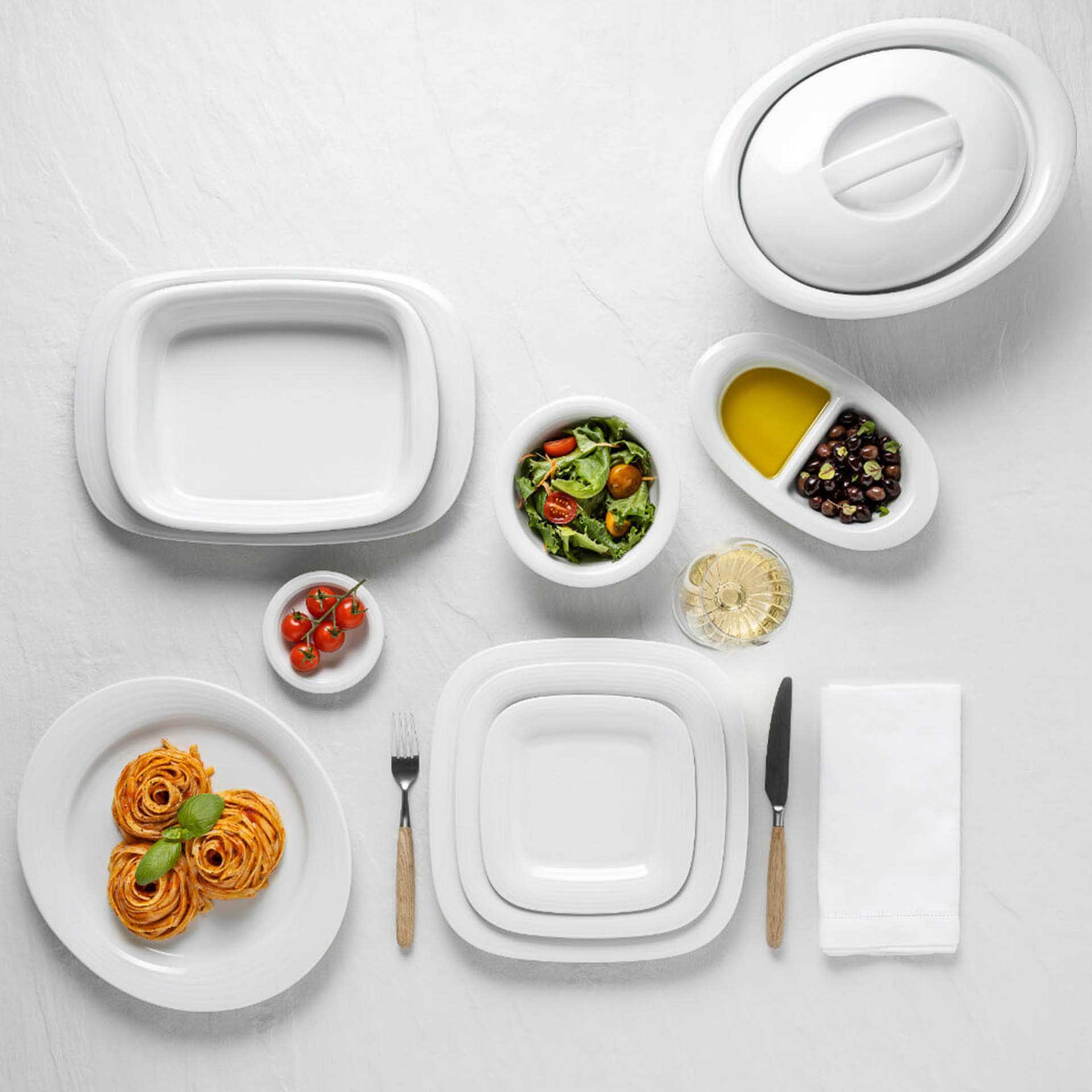 Saladeira Duo Redonda Branco