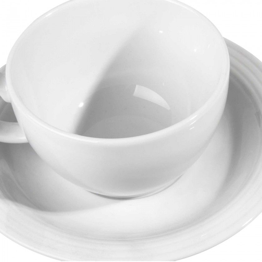 Chávena com Prato Duo Branco Chávena com Prato Duo Branco