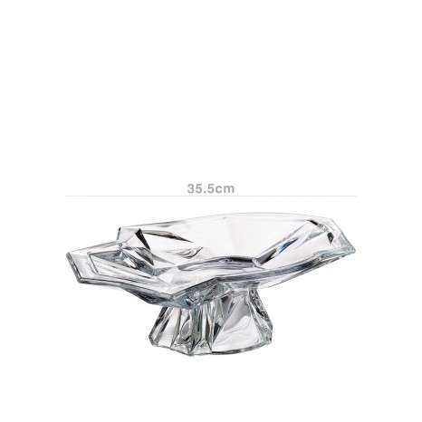 Prato Cristal Bohemia Enigma Com Pé 35.5CM - Image product