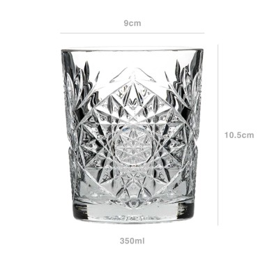 Copo sem Pé Hobstar Transparente 35cl 9X10.5cm Pack 6