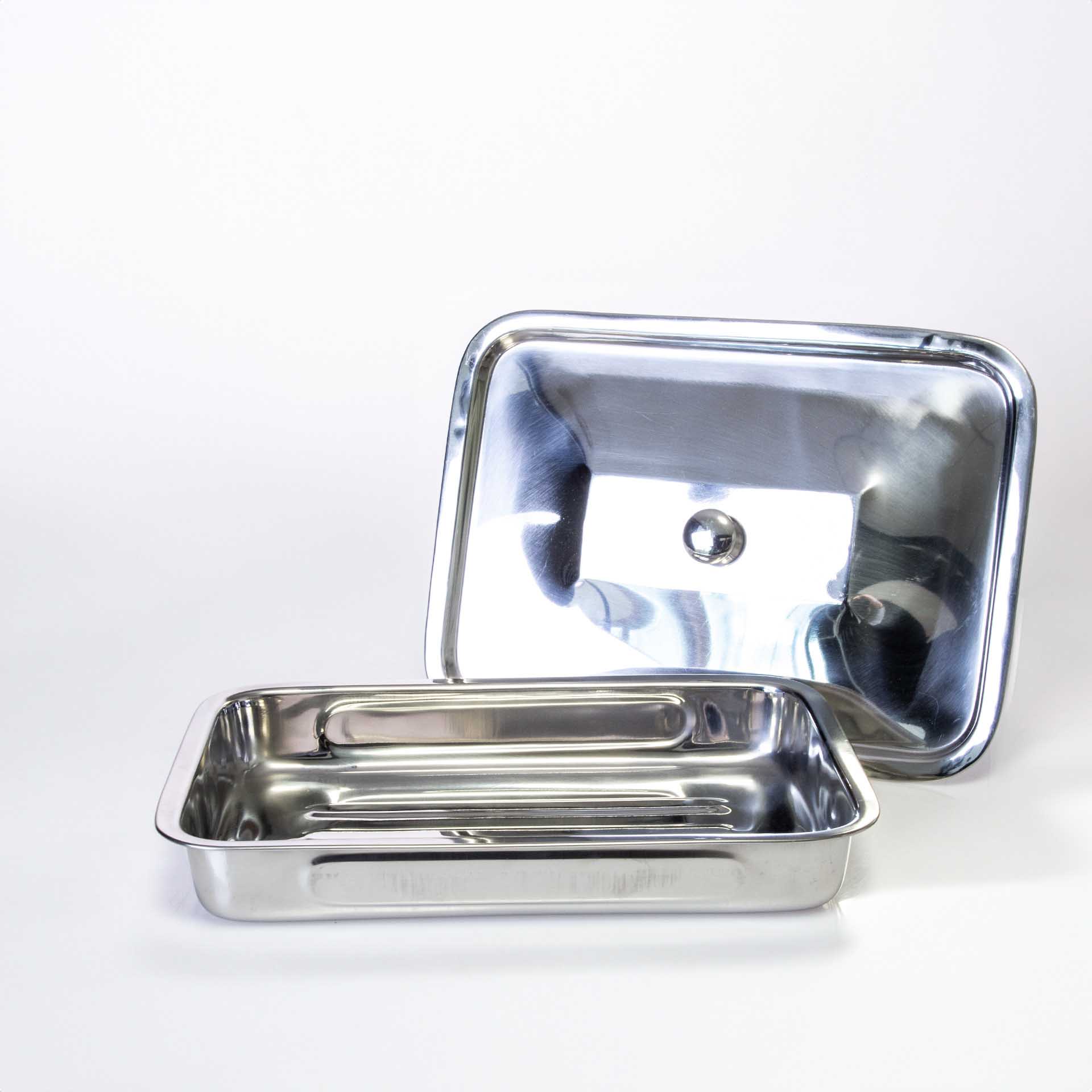 Assadeira Inox com Tampa