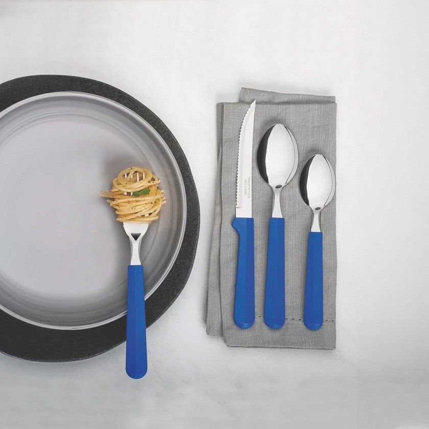 Faqueiro Tulum com Gaveteiro Azul 25 Peas