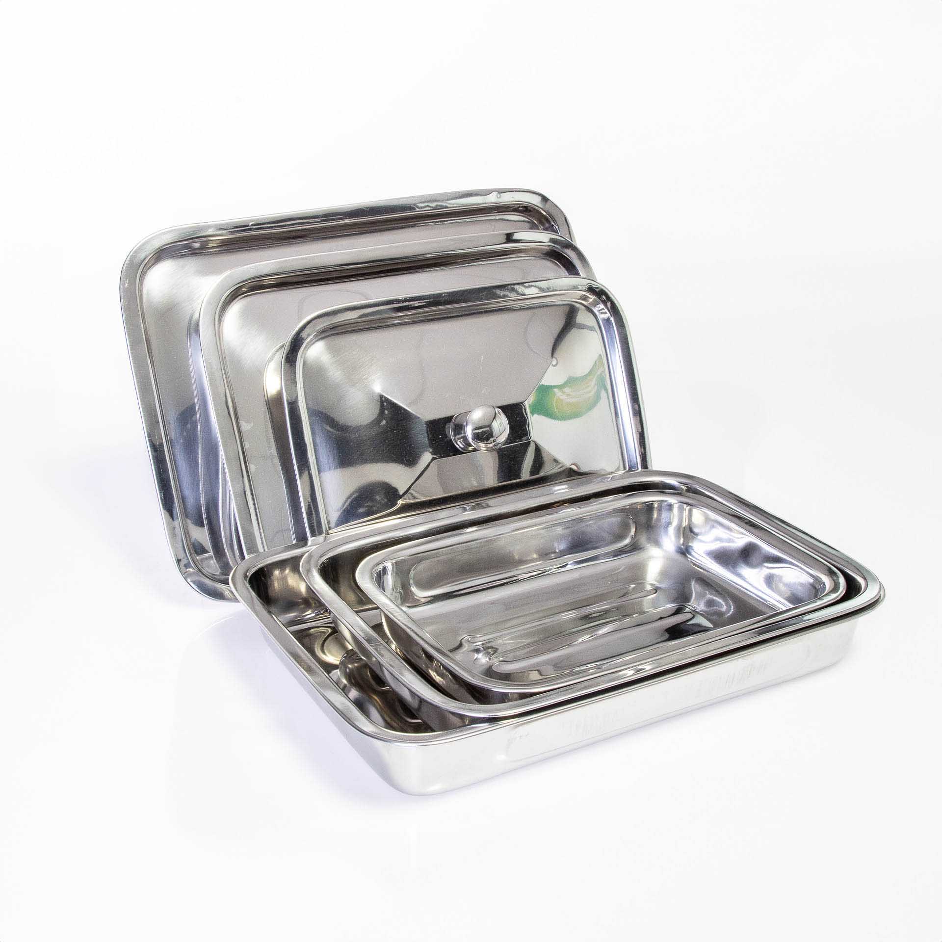 Assadeira Inox com Tampa