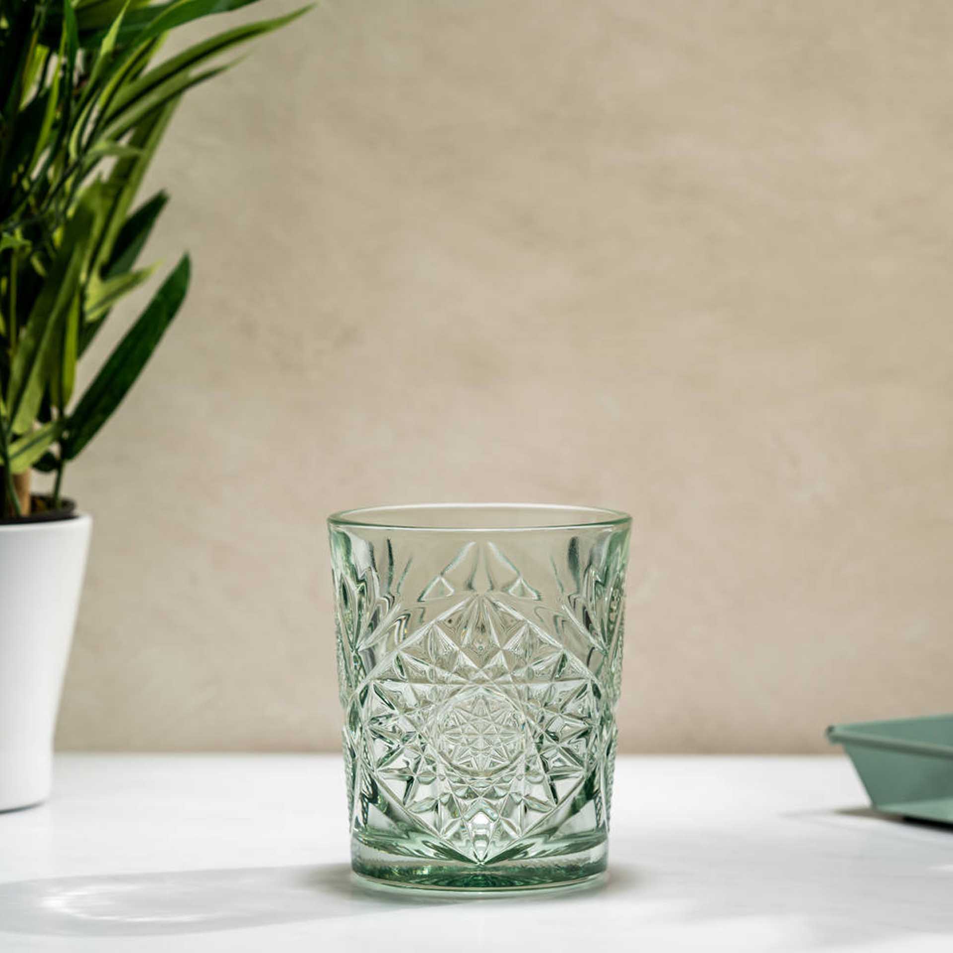 Copo sem Pé Hobstar Verde 35cl 9X10.5cm Pack 6