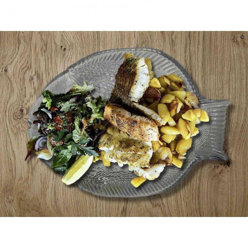 Prato Vidro Marine Peixe 36X25cm Prato Vidro Marine Peixe 36X25cm