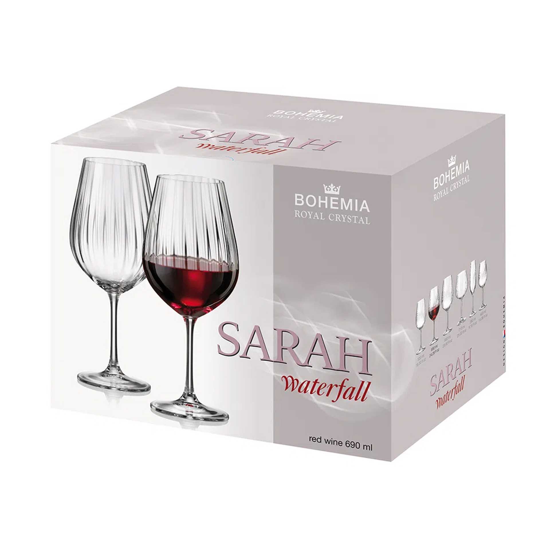 Copo Sarah Optic com Pé Cristal 69cl Pack 6