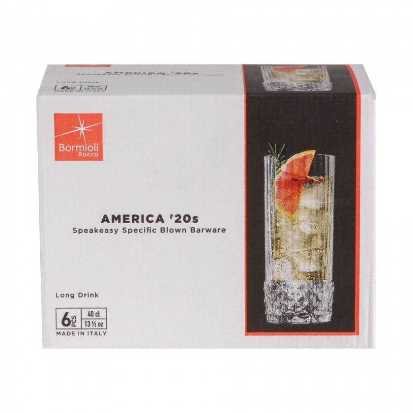 Copo Vidro America 20s sem P� Long Drink 40cl Pack 6