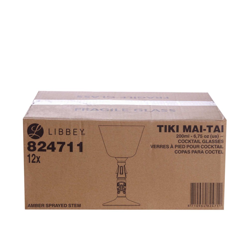 Copo com Pé Cocktail Tiki 20cl Pack 12
