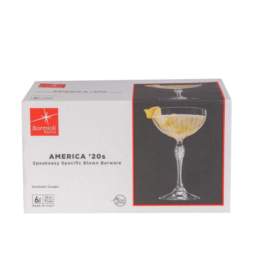 Copo Vidro America 20s com P Cocktail 22cl Pack 6