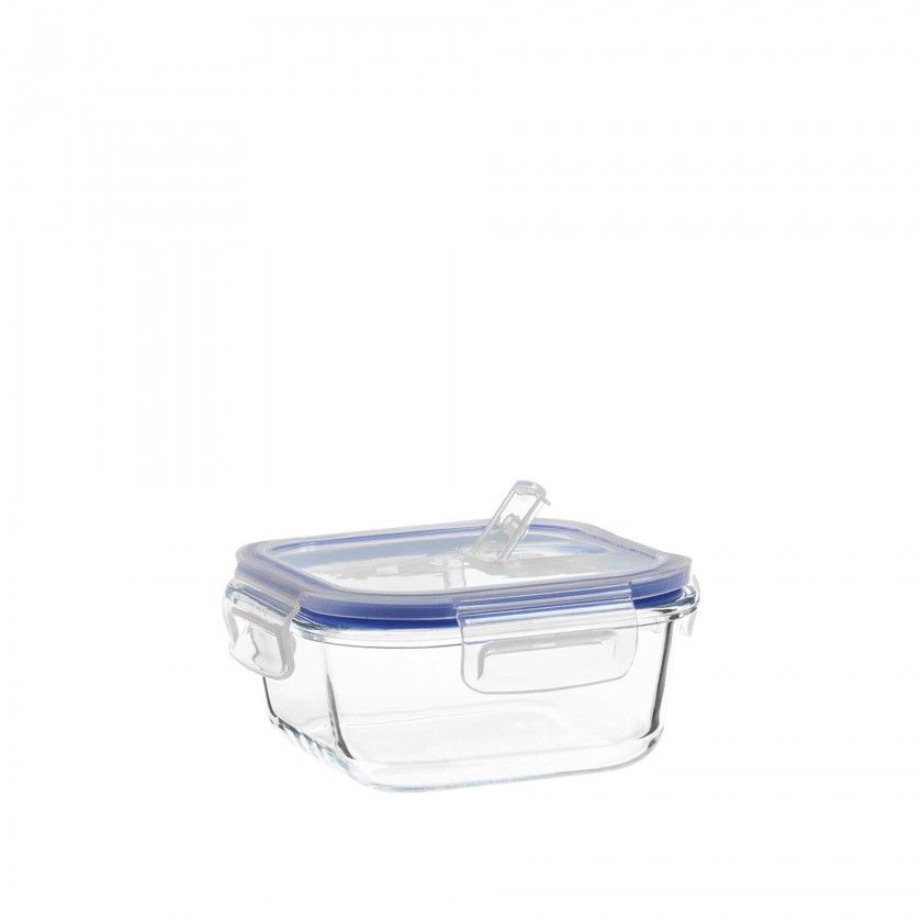 Caixa Hermtica Vidro Colibri Quadrada 500ml 13X13X7cm
