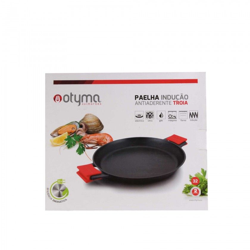 Paellera Antiaderente com Pegas Silicone Troia 32CM Paellera Antiaderente com Pegas Silicone Troia 32CM