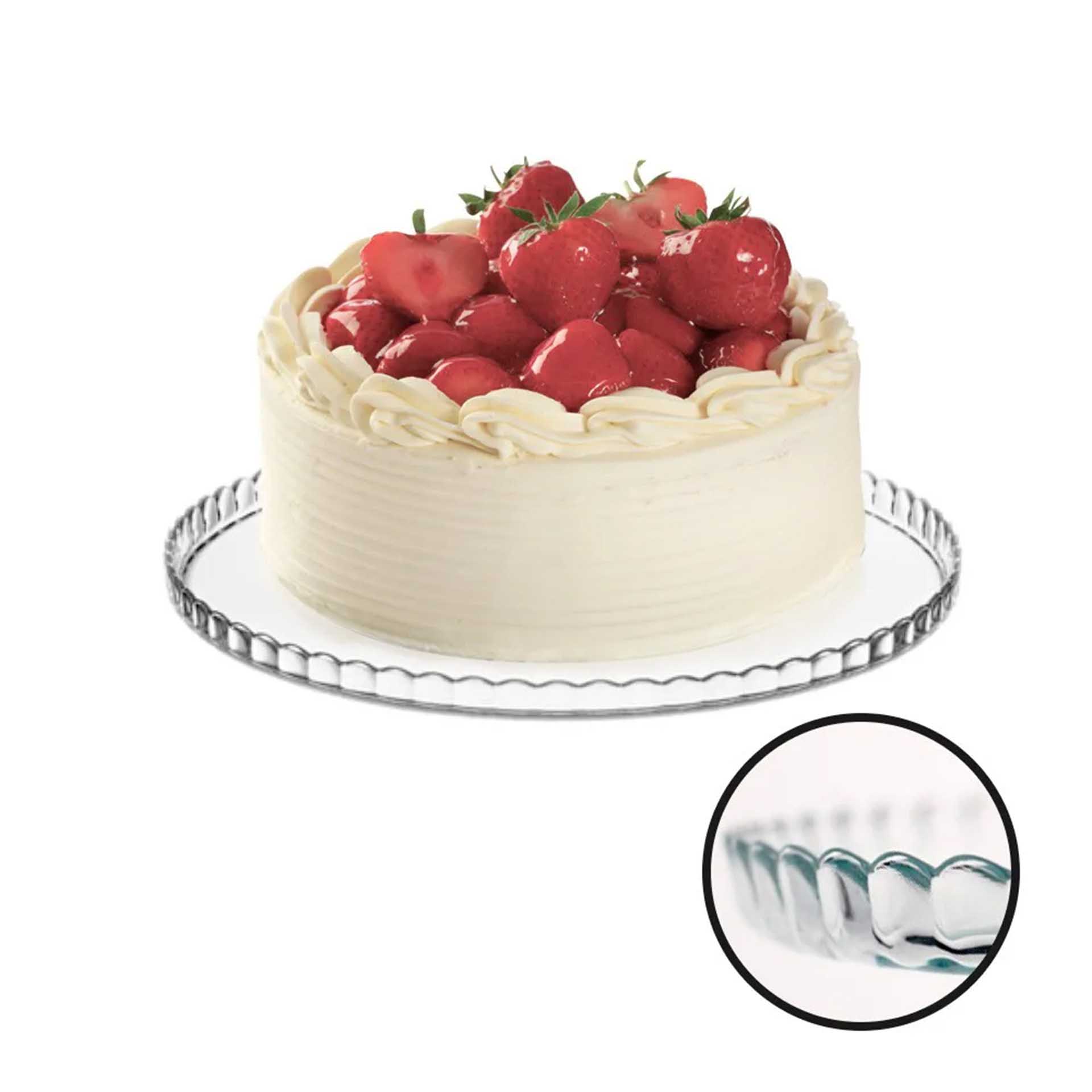 Prato Vidro Pâtisserie para Bolo 32cm