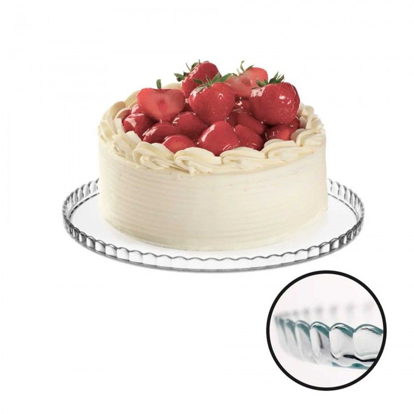 Prato Vidro Pâtisserie para Bolo 32cm Prato Vidro Pâtisserie para Bolo 32cm