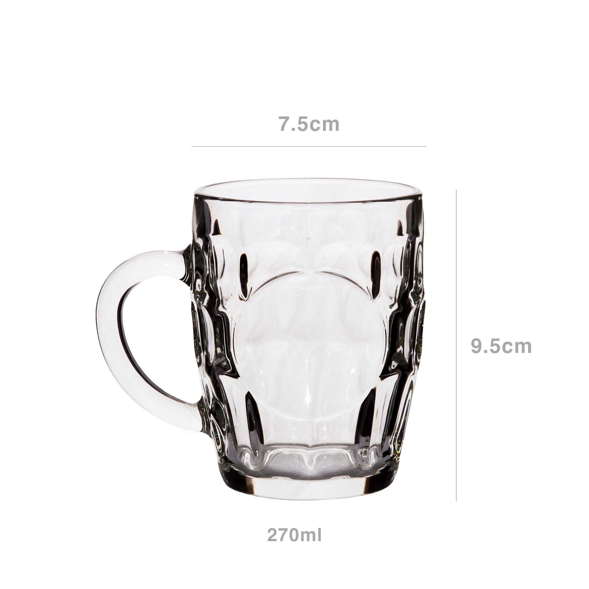 Caneca Vidro Sintra Cerveja 270ml 7.5X9.5cm
