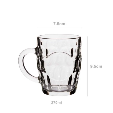 Caneca Vidro Sintra Cerveja 270ml 7.5X9.5cm