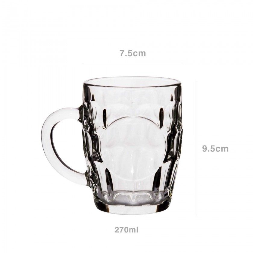 Caneca Vidro Sintra Cerveja 270ml 7.5X9.5cm