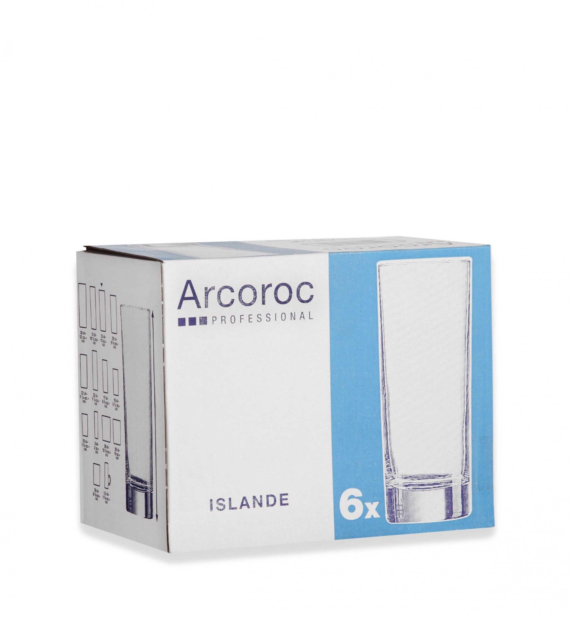 Copo sem Pé Islande Tubo 22cl Pack 6