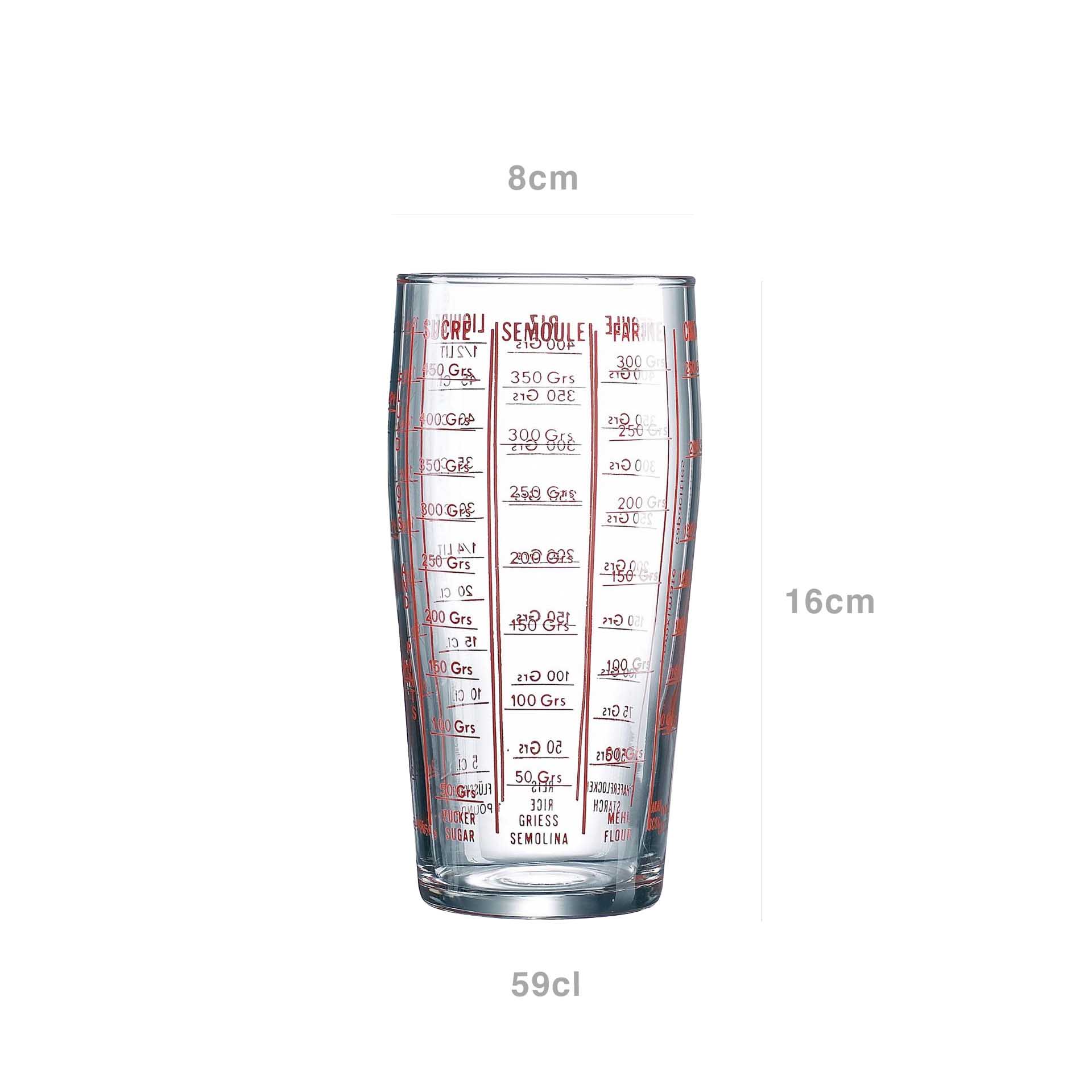 Copo Medidor Vidro Luminarc 59cl 8X8X16cm