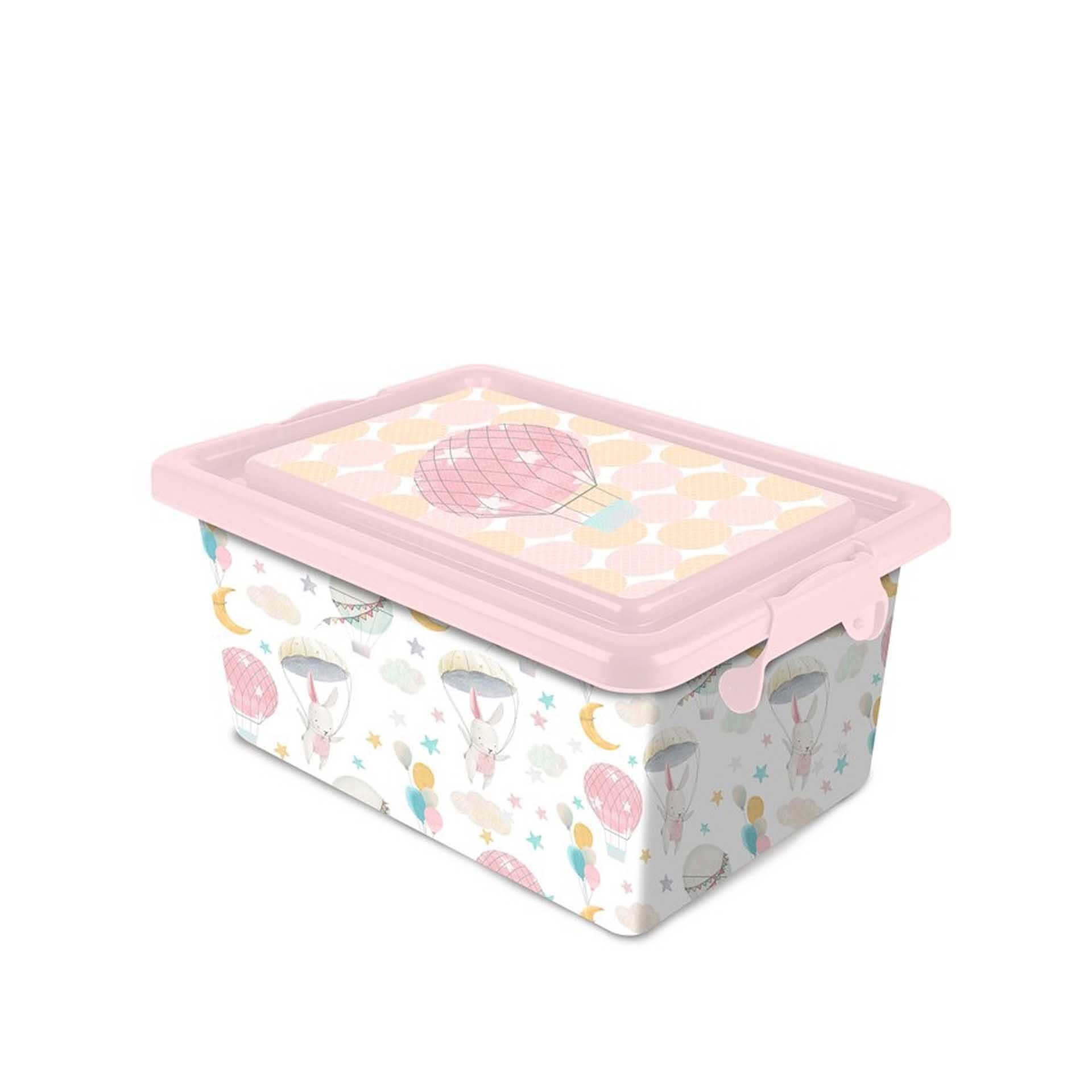 Caixa Multiusos Plástico Kids Rosa 23l 45.5X32X22cm