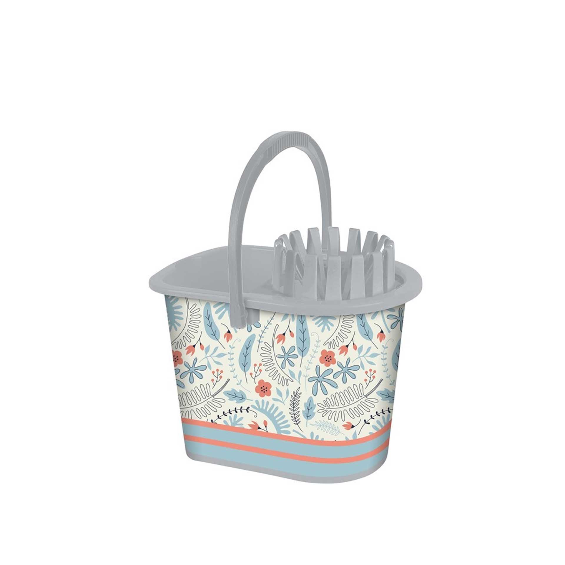 Balde Esfregona Plástico Cinzento 14l 37X30X32cm