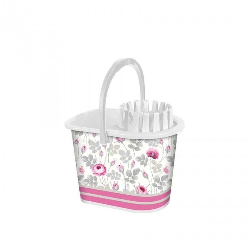 Balde Esfregona Plstico Rosa 14l 37X30X32cm
