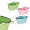 Vaso Metal Fio Prata Oval Cor Sortida 11X27X9cm Vaso Metal Fio Prata Oval Cor Sortida 11X27X9cm