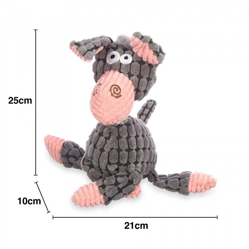 Brinquedo Animais Peluche Burro 21X10X25cm Brinquedo Animais Peluche Burro 21X10X25cm