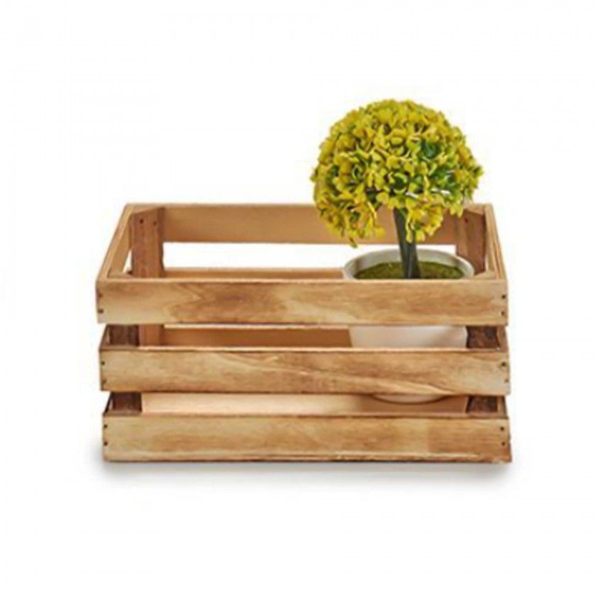 Caixa Decorativa Madeira Natural 20X13X9cm Caixa Decorativa Madeira Natural 20X13X9cm