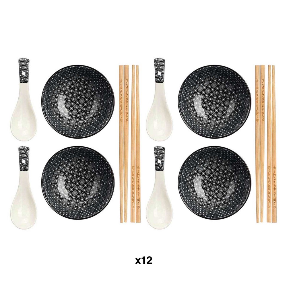 Conjunto Sushi Taça / Colher / Pauzinhos 12 Peças
