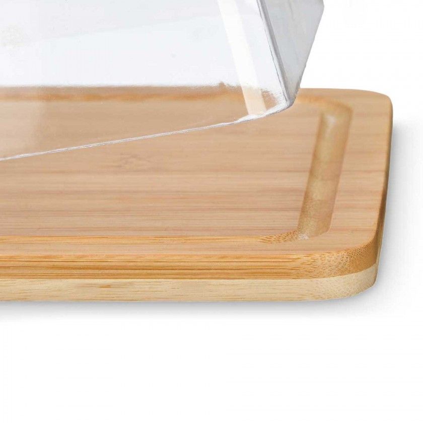 Queijeira Bambu Retangular 20X26X7.3cm