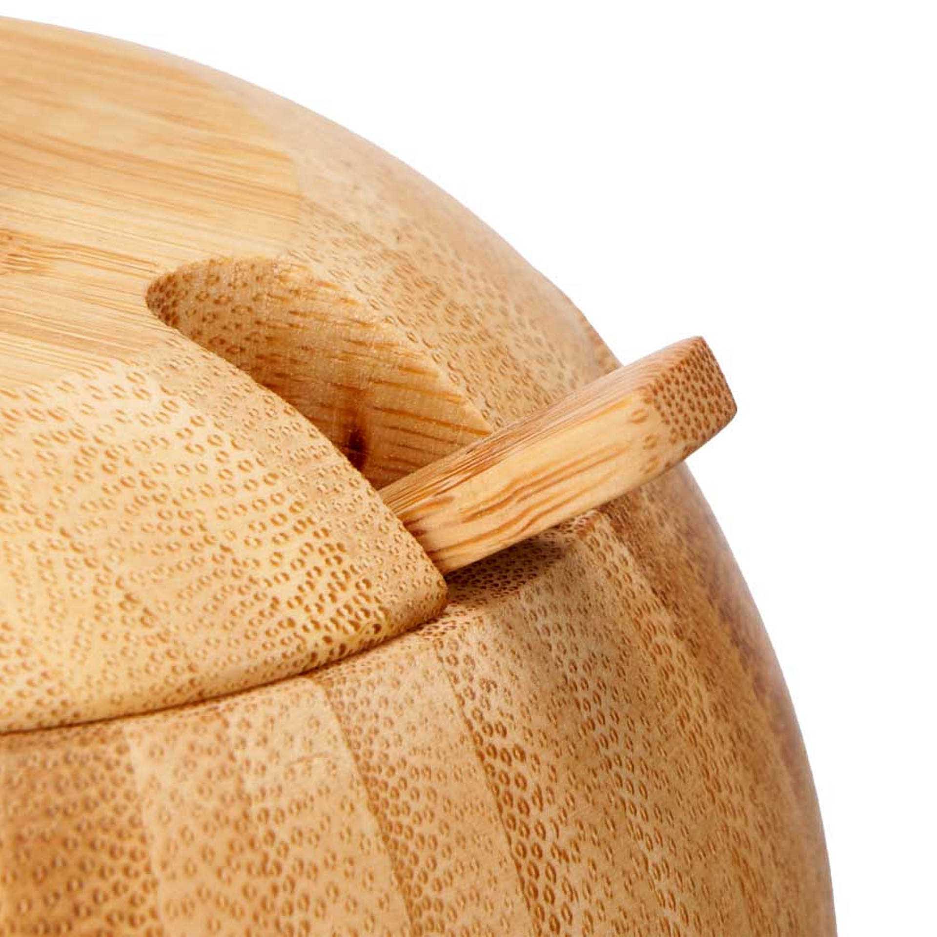 Açucareiro Bambu com Colher 11.5X12X7cm