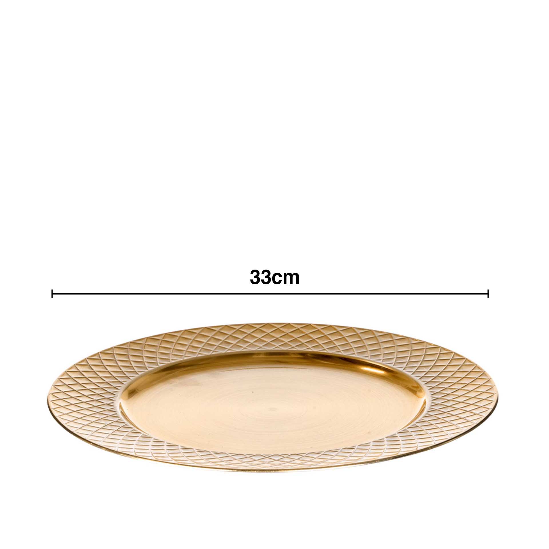 Prato Marcador Diamante Redondo 33cm