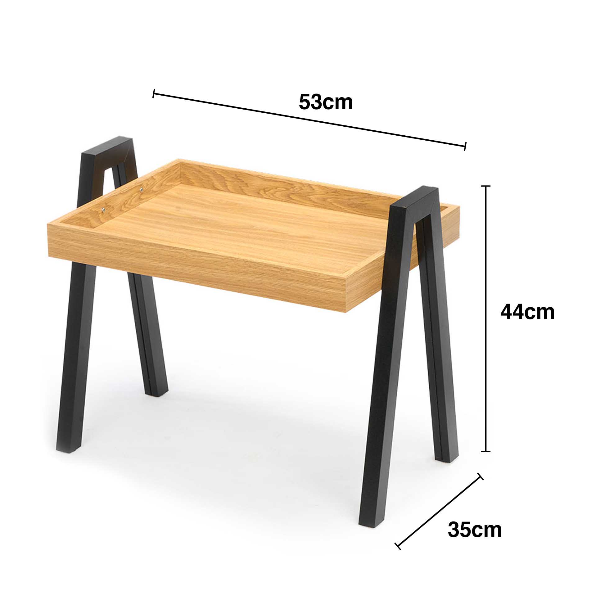 Mesa Apoio Madeira / Metal 53X35X44cm
