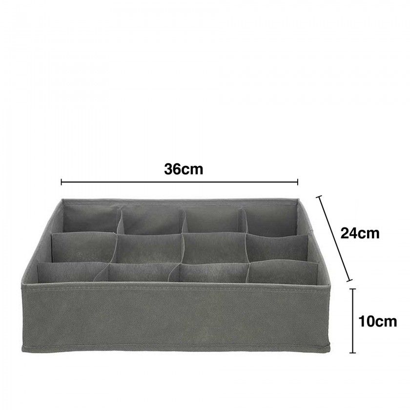 Caixa Organizadora Dobrável com Divisões 36X24X10cm Caixa Organizadora Dobrável com Divisões 36X24X10cm
