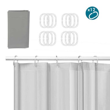 Cortina Plástico Wc 180X180cm