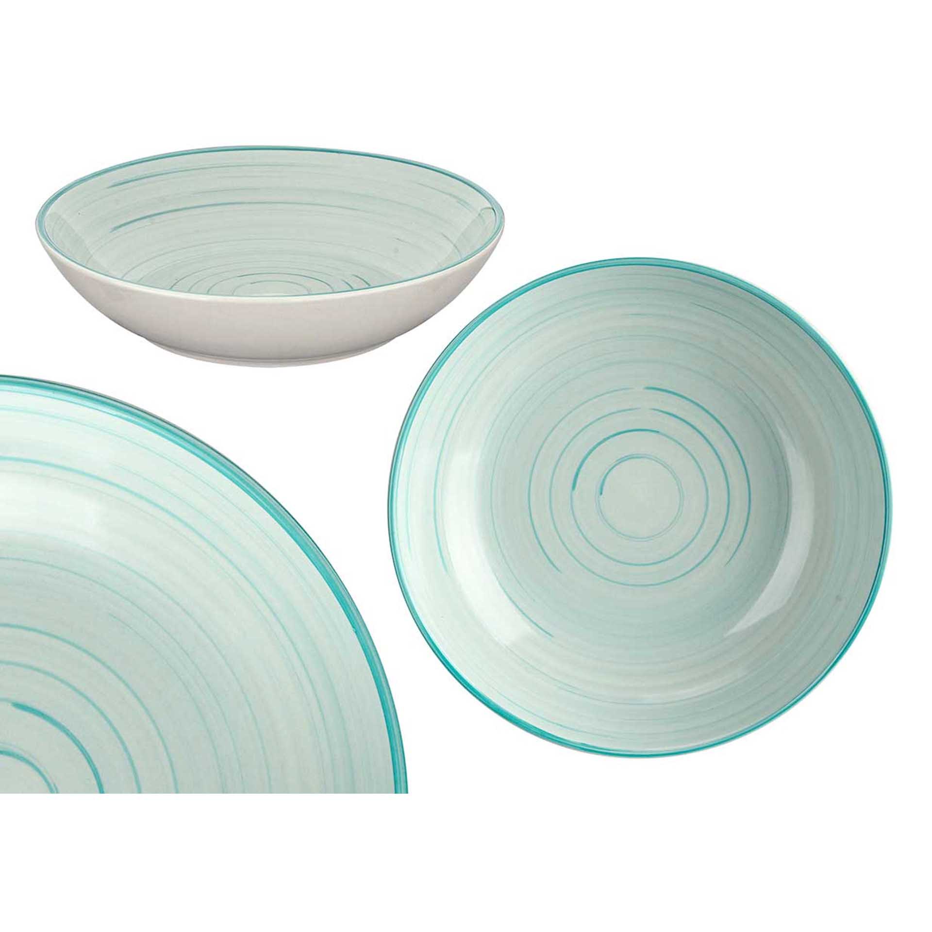 Prato Espiral Sopa Redondo 21X5cm Pack 6