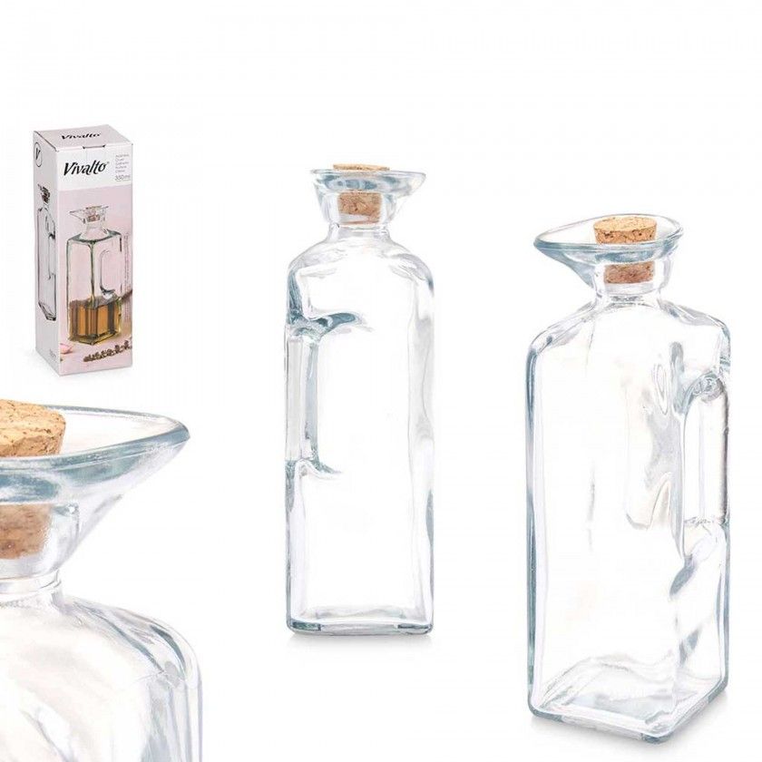 Galheteiro Tampa Cortia 330ml 8X8X19cm