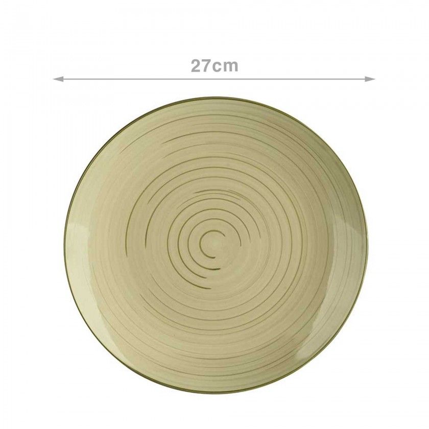 Prato Espiral Raso Redondo 27X3cm Pack 6 Prato Espiral Raso Redondo 27X3cm Pack 6